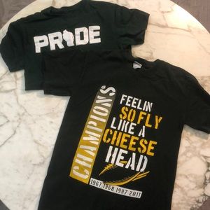 Lot of 2 Wisconsin / Green Bay Packers t-shirts